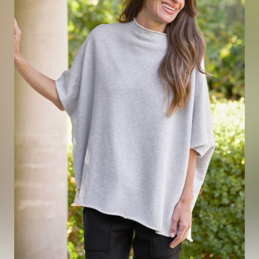 Frank & Eileen Audrey Grey Melange, Triple Fleece Capelet